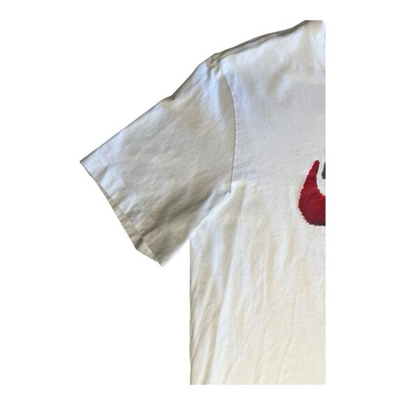 Nike Mens The Nike Tee with Logo~Size L~White Shirt with Red Black Logo - Picture 4 of 8